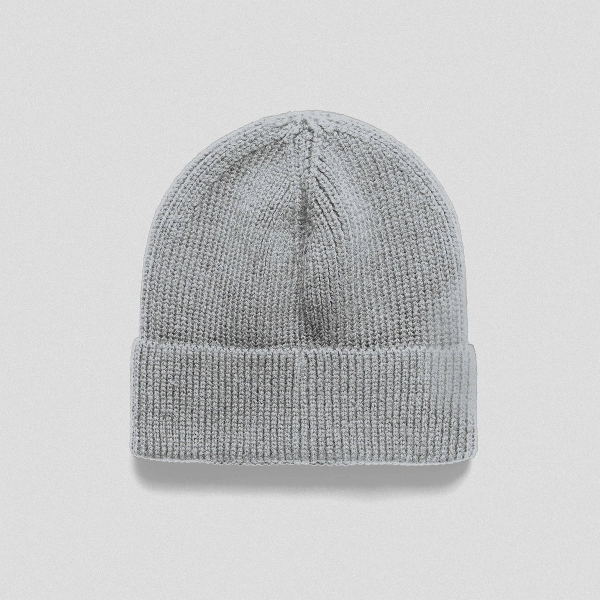 Ribbed Knit Skull Beanie - Gray